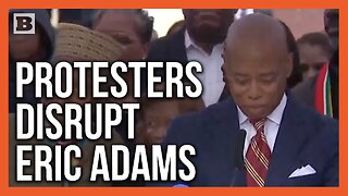 "You're a Disgrace to All Black People!" Protesters Disrupt NYC Mayor Eric Adam's Press Conference