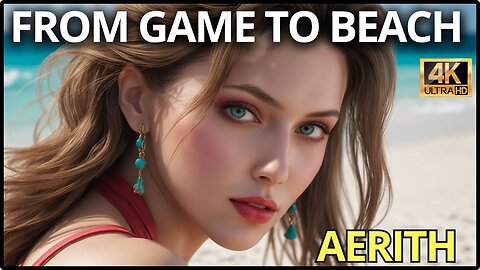 From Game to Beach: Aerith (Final Fantasy VII) - 4K