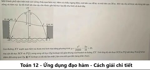 Toán 12: Một thành phố nằm trên một con sông chảy qua hẻm núi