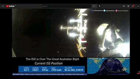 ISS, red lights and object shoots off after flash.