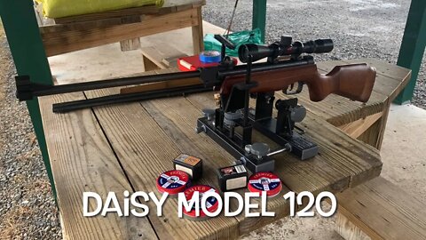 Daisy model 120 .177 pellet rifle at the range break action gamo