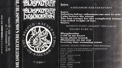 Blasphemous Degeneration - The Second Satisfaction of Sarcasm (Demo 1994)