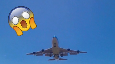 BIG plane landing over us