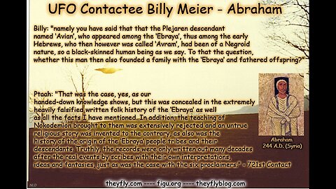 Billy Meier UFO Contact Reports - Jews Hebrews