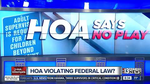 HOA says no play