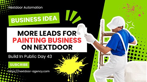 Nextdoor Business Idea Painting Niche - Build In Public Day 43