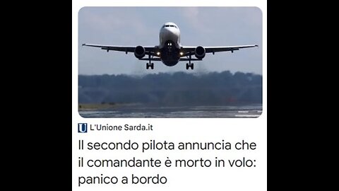 ANNUNCIO IN VOLO: Il pilota è morto!