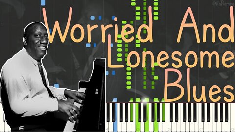 James P. Johnson - Worried And Lonesome Blues 1923 (Blues / Stride Piano Synthesia)