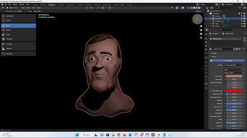 Attempt 1 at sculpting Piers Morgans head in Blender