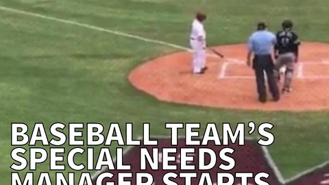 Baseball Team's Special Needs Manager Starts Off Game In Perfect Way