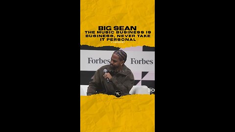 @bigsean The music business is business, never take it personal