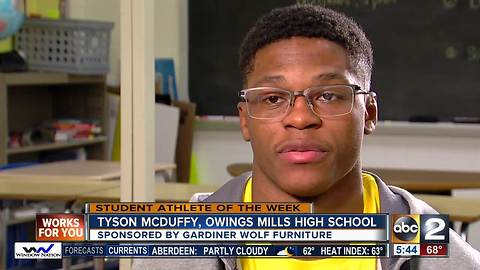 Student athlete of the week Tyson McDuffy