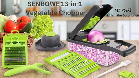 SENBOWE 13-in-1 Multifunctional Vegetable Chopper| Handle hard vegetables & fruits with ease