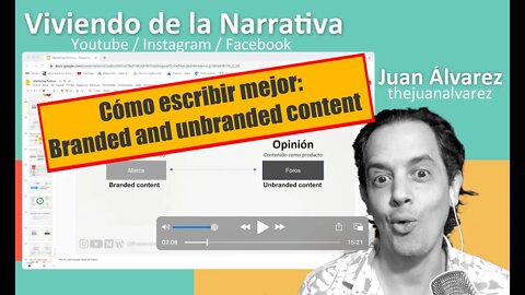 Cómo escribir mejor, Branded and unbranded content con Juan Álvarez
