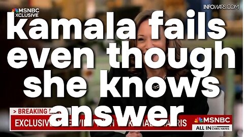 Kamala Interview She still fails even though she knows the question & Answer