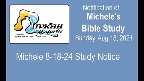 Michele's 8-18-24 Study