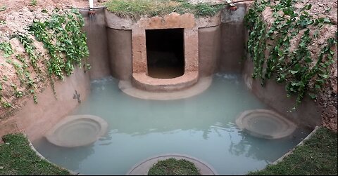 Unbelievable! Build Most Amazing Underground Deep Pool With Secret Underground House... by hand