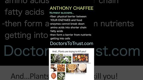 DR ANTHONY CHAFFEE Nutrient blockers, like fiber, keep your enzymes from breaking down protein