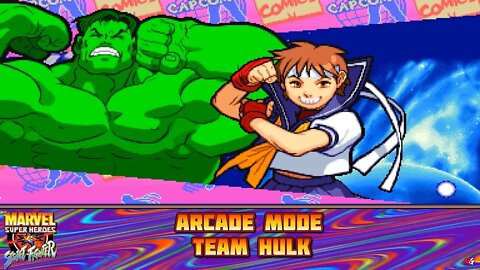 Marvel Super Heroes VS. Street Fighter: Arcade Mode - Team Hulk