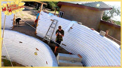 Reinforcing Walls & Window Boxes | Underground Earthbag Building | Weekly Peek Ep56