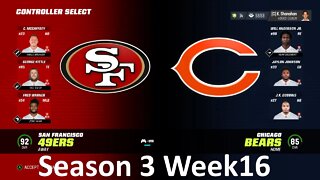 Madden Nfl 23 49ers Vs Bears Simulation Franchise S3 W16