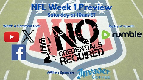 NFL Week 1 Preview (Plus, Review of Thursday Night Kickoff & First Friday Games)