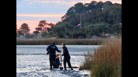 Rescuing an elderly woman stuck in Pluff Mud on Hilton Head Is.