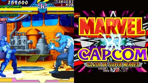 Marvel vs Capcom - Clash of Super Heroes Arcade Game. No Commentary Gameplay. | Piso games