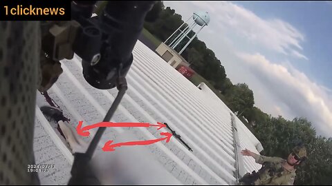 BODYCAM SHOW OFFICERS ON ROOF TOP👮🏻‍♀️🏚️👮‍♂️📸DURING TRUMP FAILED ASSASSINATION ATTEMPT🕺🏚️🥷💫