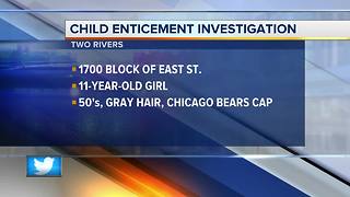 Police investigating child enticement report