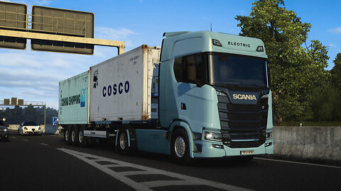 Euro Truck Simulator 2: Scania 40 S BEV Hauling Reefer Container!