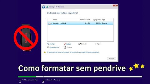 SuperDica: Como formatar PC sem pendrive (USB)