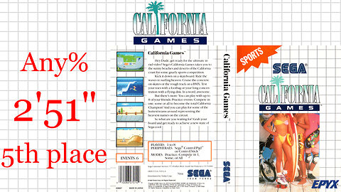 California Games [SMS] Any% [2'51"133] 5th place | SEGA Master System