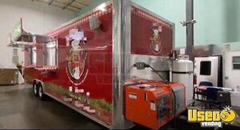 Professionally Built - 2020 8.5' x 28' Kitchen Food Trailer with Fire Suppression System