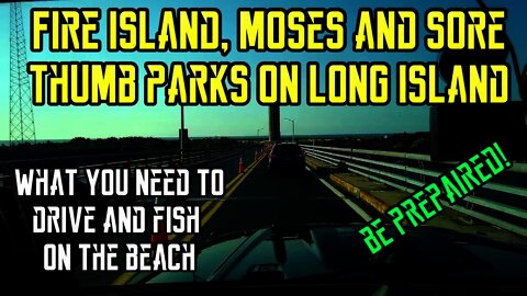 Long Island Beaches, Driving on Fire Island, Moses and Sore Thumb (2018)