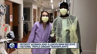 Detroit woman and Illinois man receive historic triple organ transplant