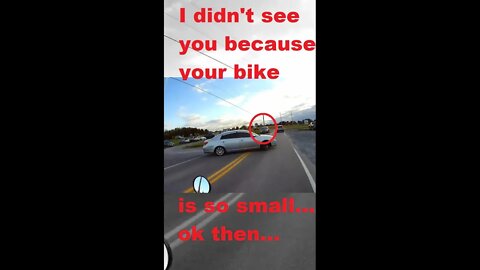 Driver close call with minivan and Grom: has excuses. Motorcycle riding not for everyone