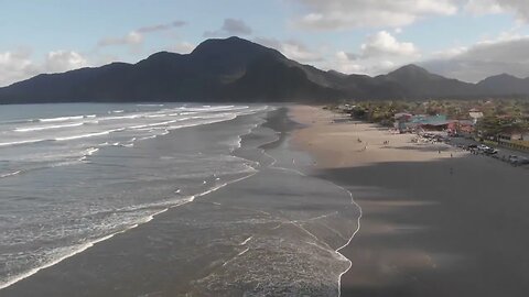 Beach waves of Switzerland_Beauty of Sea in 4k_Drone View