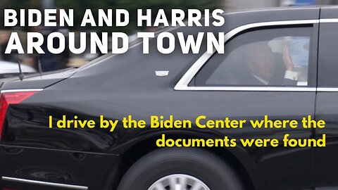 A short drive by the Biden Center after chasing Biden and Harris around all day.