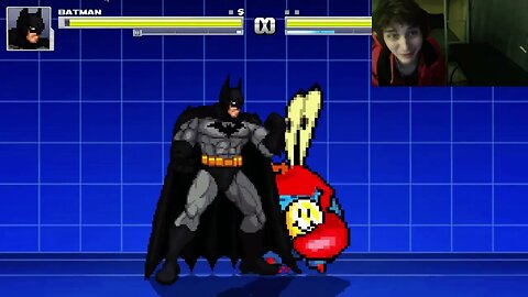 Batman VS Mr, Krabs From The SpongeBob SquarePants Series In An Epic Battle In The MUGEN Video Game