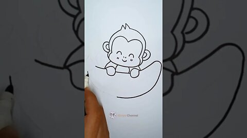 how to draw cute monkey