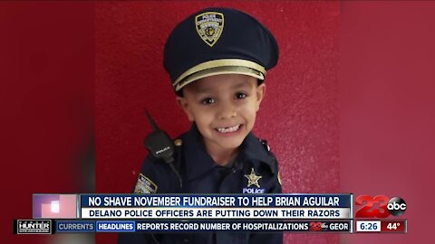 Delano Police Department using 'No Shave November' to raise funds for 5-year-old cancer patient