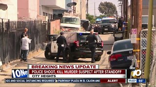 Police shoot, kill murder suspect after standoff