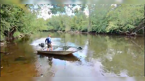 "We Went WHERE No Boat Has Gone Before! 🌿 (Epic Jon Boat Journey)" And first log jump!