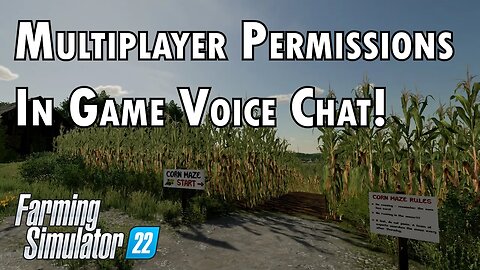 Multiplayer Permissions and Voice chat - Farming Simulator 22