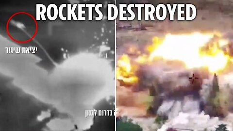 Israeli fighter jets blow up Hezbollah rocket launchers and destroy targets with strikes in Lebanon