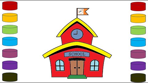 How to Draw & Color a School | Fun & Easy Drawing Tutorial for Kids!