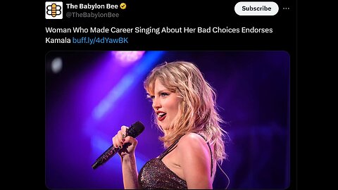 Babylon Bee on Taylor Swift endorsing Kamala