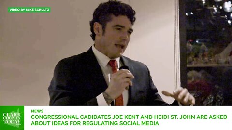 Candidates Joe Kent and Heidi St John are asked about ideas for regulating social media