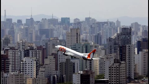 Landing at Congonhas airport in Sao Paulo - Pouso aeroporto de Congonhas SP